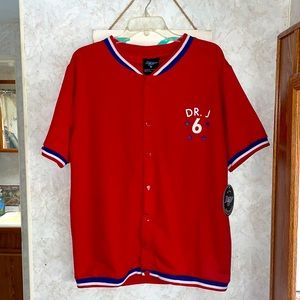 Julius Erving Dr. J Button Up
